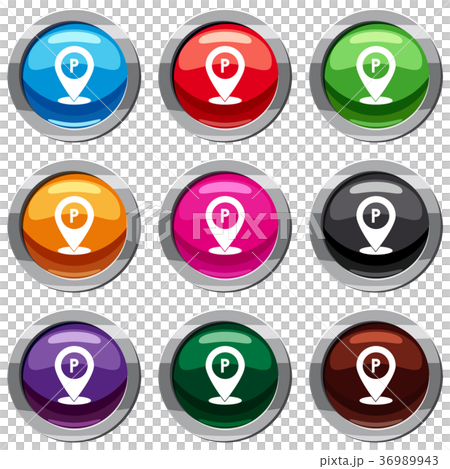 Map pointer with car parking sign set 9 collection Map pointer with car parking sign set 9 collection 36989943