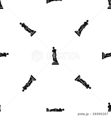 Ancient statue pattern seamless black 36990267