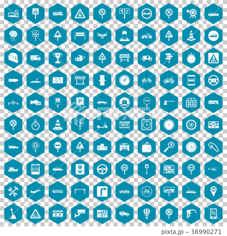 100 traffic icons sapphirine violet 36990271