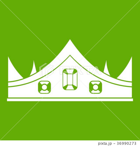 Royal crown icon green 36990273