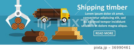 Shipping timber banner horizontal concept 36990461