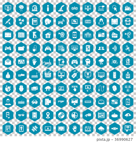 100 virtual icons sapphirine violet 36990627