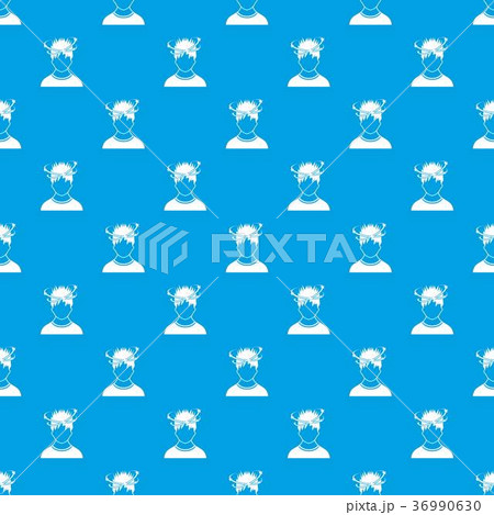 Man with dizziness pattern seamless blue 36990630