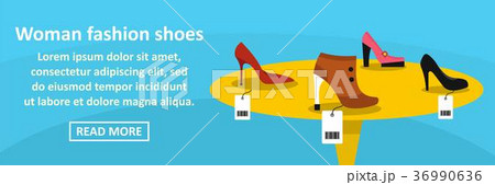 Woman fashion shoes banner horizontal concept 36990636