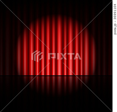 Curtain of red background 36991104