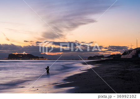 稲村ケ崎の夕景 稲村ケ崎の夕景 36992102