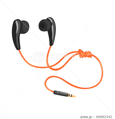 Earphones or earbuds with adapter cord, music 36992342
