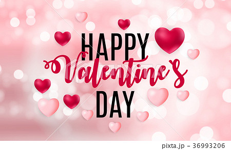 Happy Valentines Day Card with Heart. Vector Happy Valentines Day Card with Heart. Vector 36993206