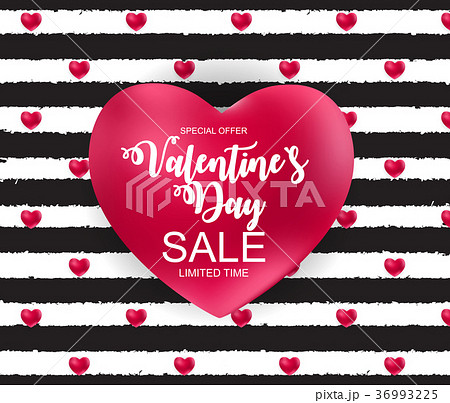 Valentines Day Sale, Discount Card. Vector 36993225