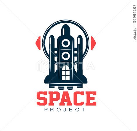 Creative logo design of cosmic shuttle. Scientific 36994107