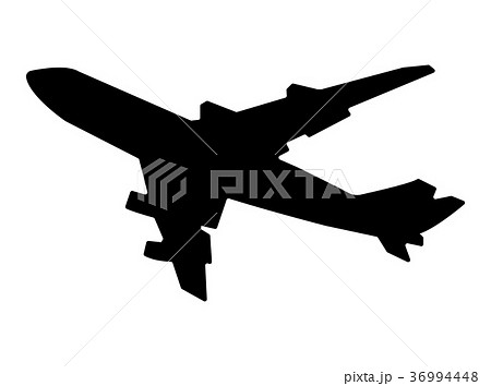 飛行機 シルエット イラストのイラスト素材 36994448 Pixta