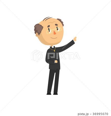 Priest character blessing people, catholic 36995070