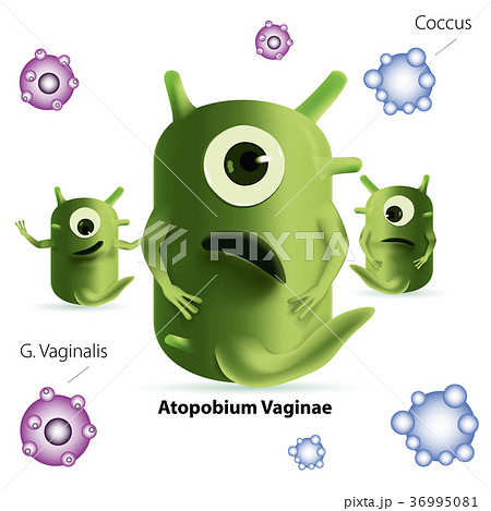 Cute cartoon atopobium bacteria 36995081