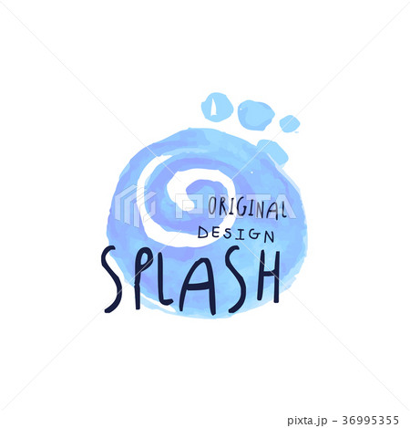 Splash logo original design, aqua blue label 36995355