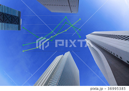 東京　摩天楼　グラフ　ビジネス 36995385