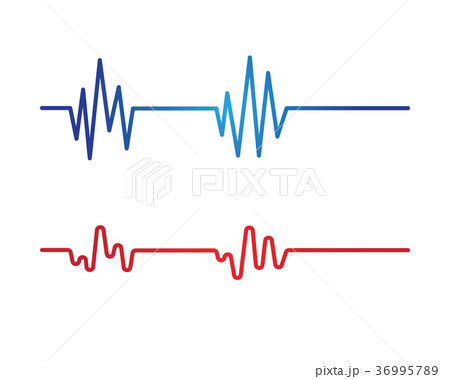 Art design heartbeat pulse 36995789