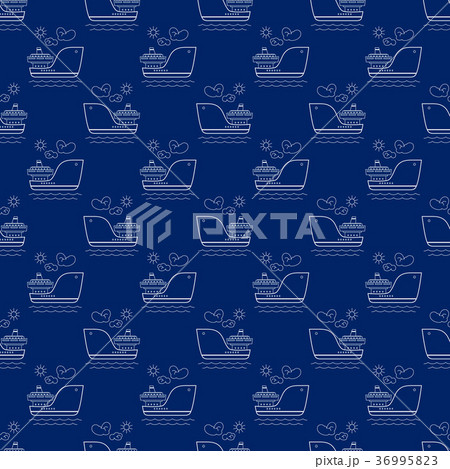 Travel Pattern with Ship , Line Style Travel Pattern with Ship , Line Style 36995823