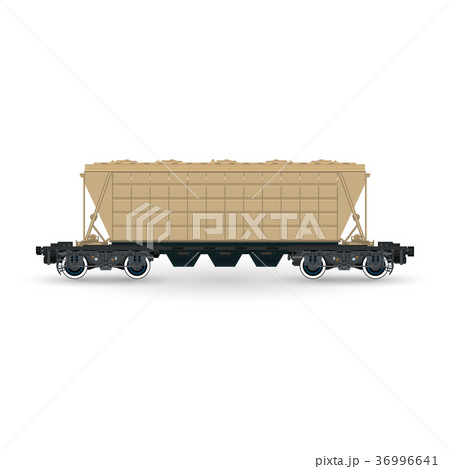 Hopper Car , Cargo Wagon Isolated Hopper Car , Cargo Wagon Isolated 36996641