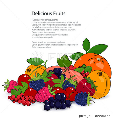 Poster Juicy Fruits and Berries Poster Juicy Fruits and Berries 36996877