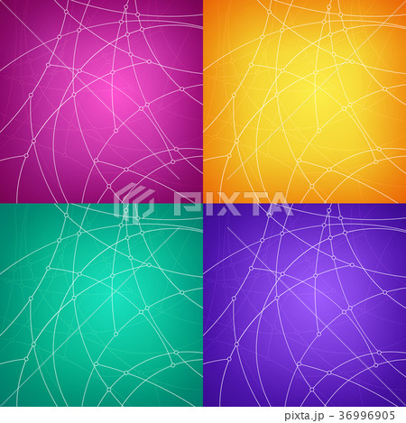 Set of Colorful Abstract Geometric Backgrounds 36996905