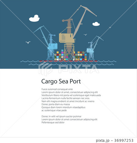 Poster with Cargo Seaport Poster with Cargo Seaport 36997253