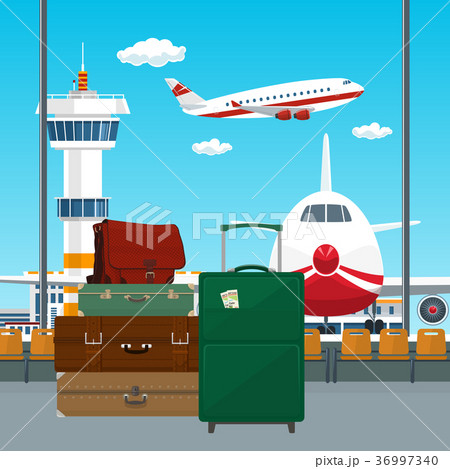 Traveler's Luggage at the Airport 36997340