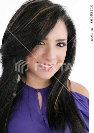 beautiful brunette with gorgeous black hair 36998116