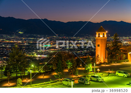 《山梨県》新日本三大夜景・笛吹川フルーツ公園の夜景 36998520