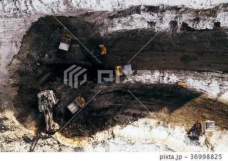 coal mining open pit 36998825