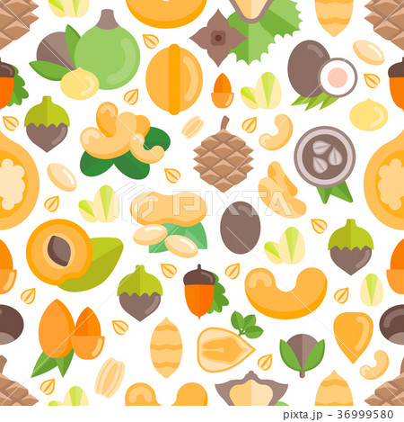 Seamless Pattern with Nuts Seamless Pattern with Nuts 36999580