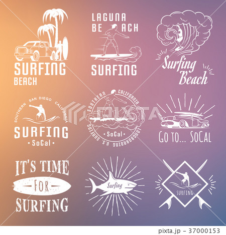 Vector Set Surf Badges, Sign and Logos 37000153