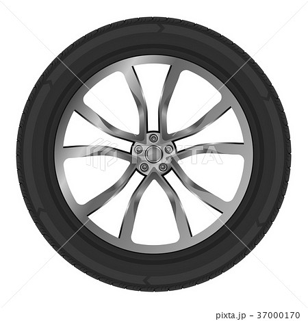 Vector Illustration of Isolated Wheel of Car Vector Illustration of Isolated Wheel of Car 37000170