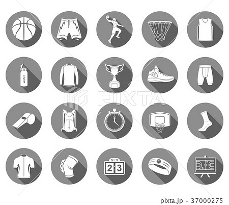 Vector set of icons basketball and equipment Vector set of icons basketball and equipment 37000275