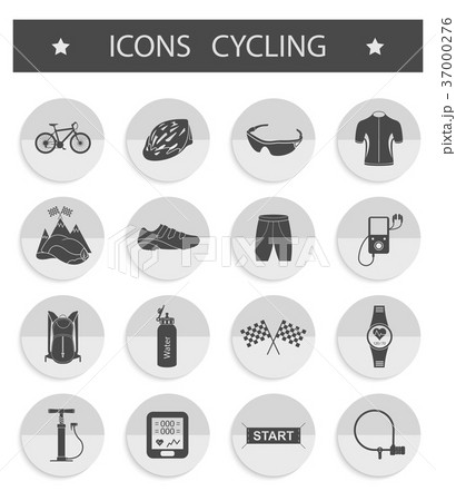 Vector set of icons cycling Vector set of icons cycling 37000276
