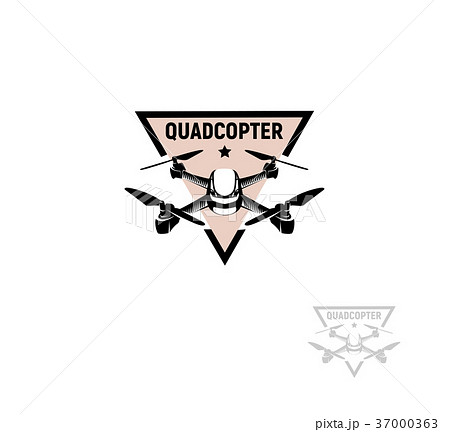 Isolated triangular shape pink color quadrocopter 37000363