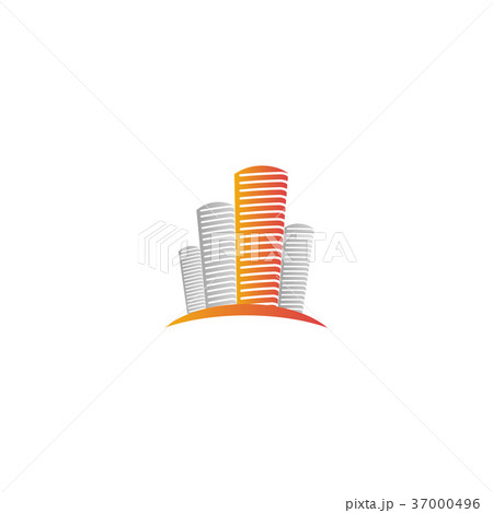 Isolated abstract city skyscraper logo,urban real 37000496