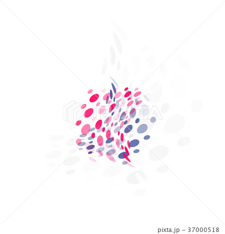 Isolated abstract unusual shape logo of bubbles 37000518