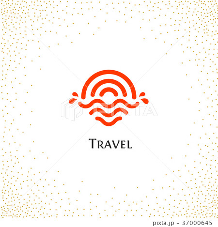 Isolated abstract round shape orange color logo Isolated abstract round shape orange color logo 37000645