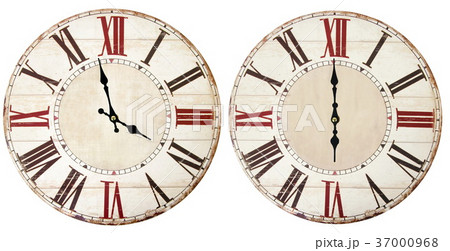 Vintage clocks on white 37000968