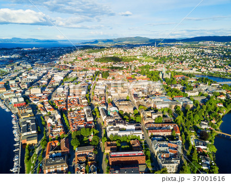 Trondheim aerial panoramic view 37001616
