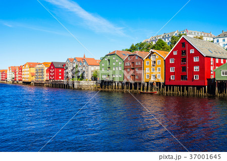Colorful old houses, Trondheim Colorful old houses, Trondheim 37001645