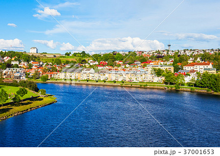 Trondheim aerial panoramic view 37001653