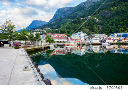 Odda town near Trolltunga 37003054