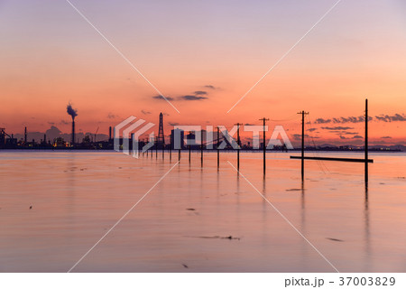 江川海岸夕景（千葉県） 37003829