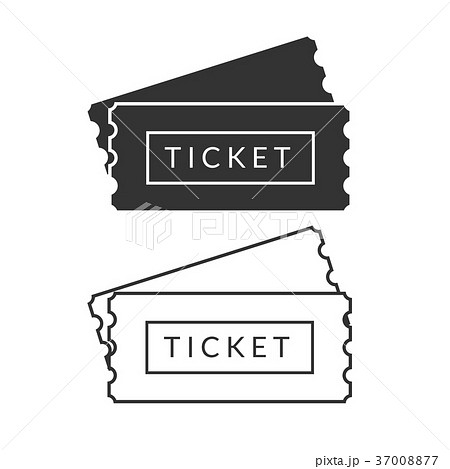 Simple black and white pass tickets Simple black and white pass tickets 37008877