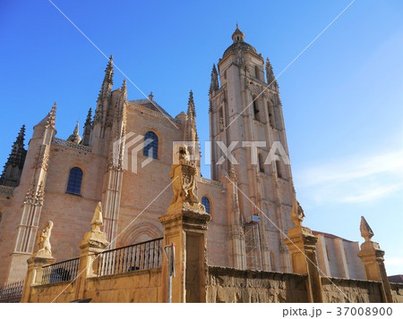 セゴビア 大聖堂 スペインの写真素材