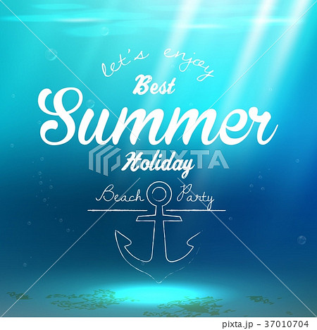 Summer background on underwater with sun rays 37010704
