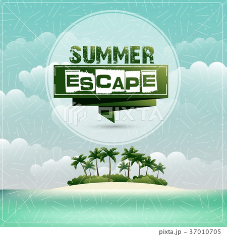 Summer seaside view poster Summer seaside view poster 37010705