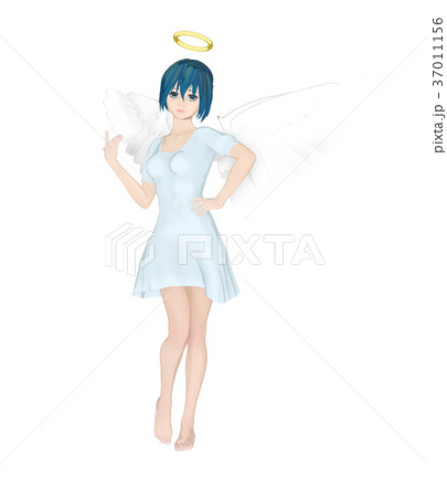 かわいい天使　フェアリー　妖精　perming2DCGイラスト素材 37011156