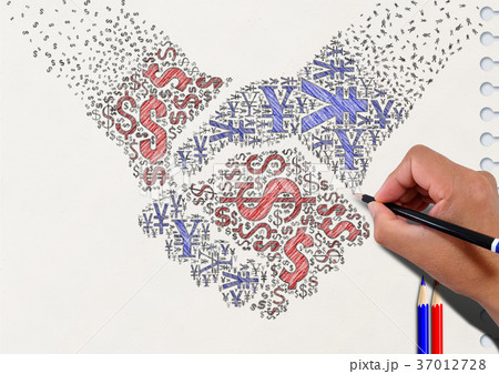 ノートに描いた外貨取引のイメージ 37012728